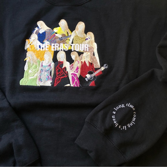 NEW Taylor Swift The Eras Tour Embroidered Sweatshirt XL - Picture 3 of 9